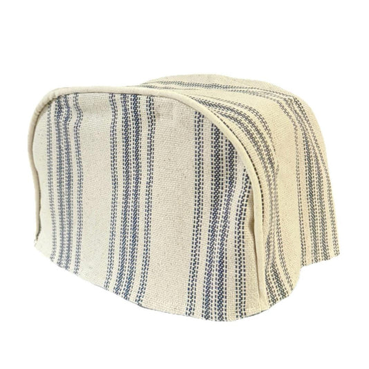 Blue 12 Stripe Feedsack Toaster Cover