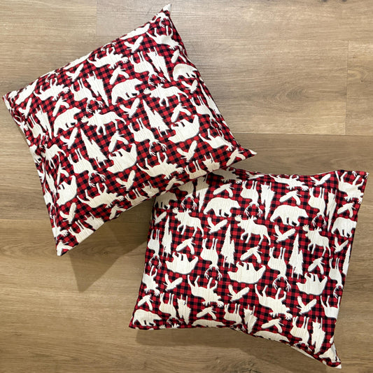 Reindeer Check Pillow Cover
