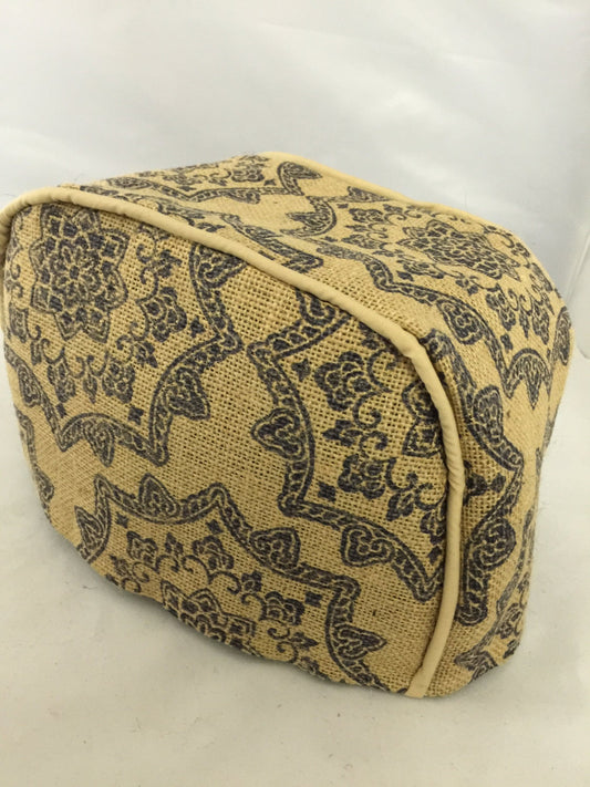 Blue Medallion Burlap Toaster Cover