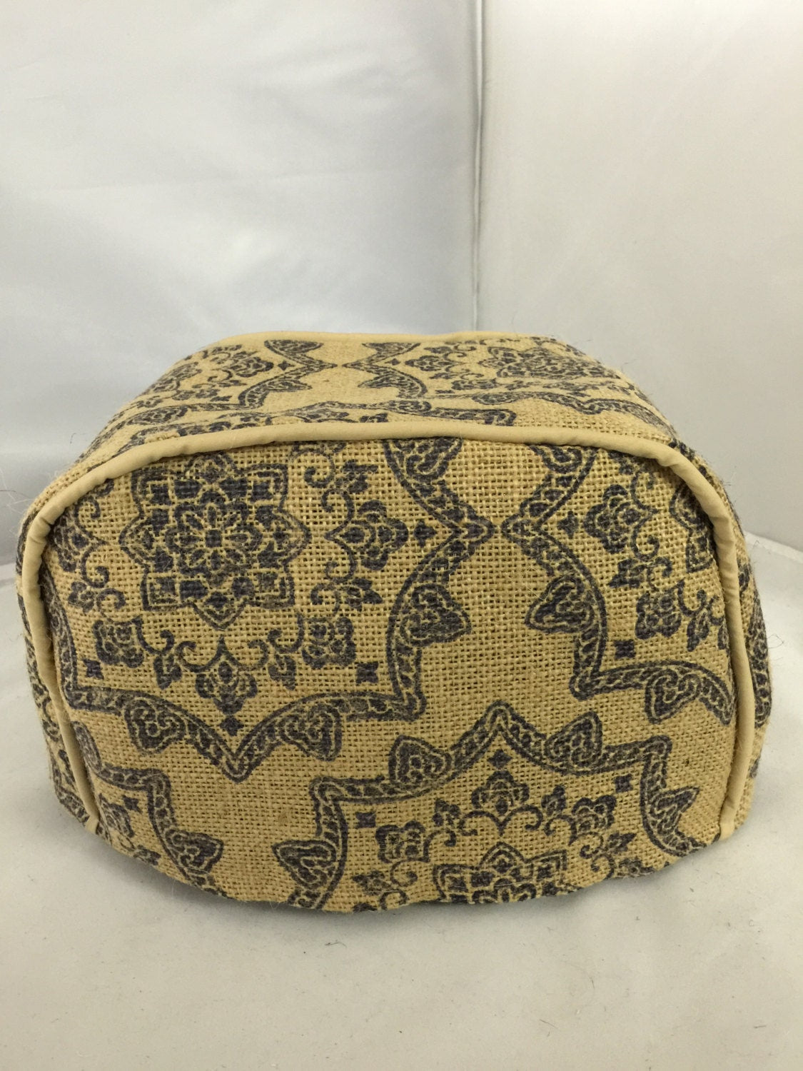 Blue Medallion Burlap Toaster Cover